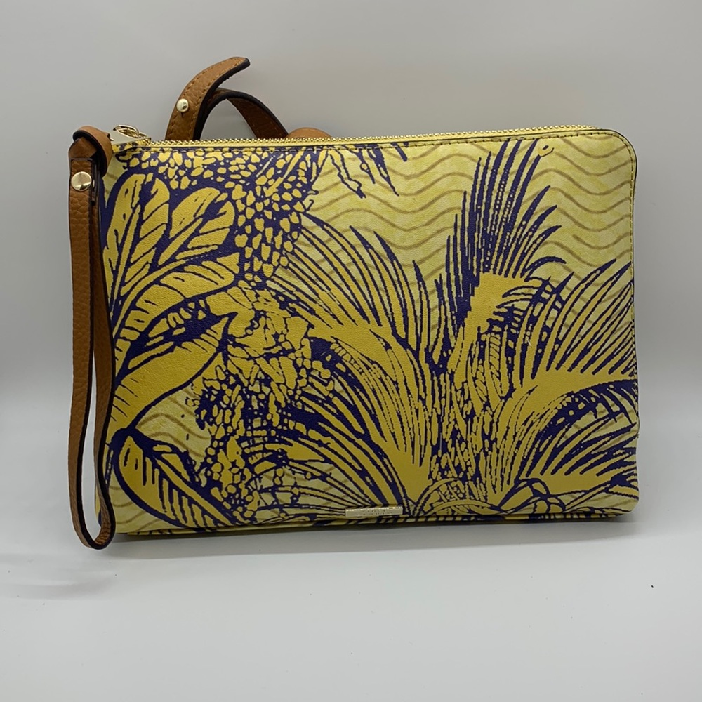 Yellow and Blue Patterned Women's Bag